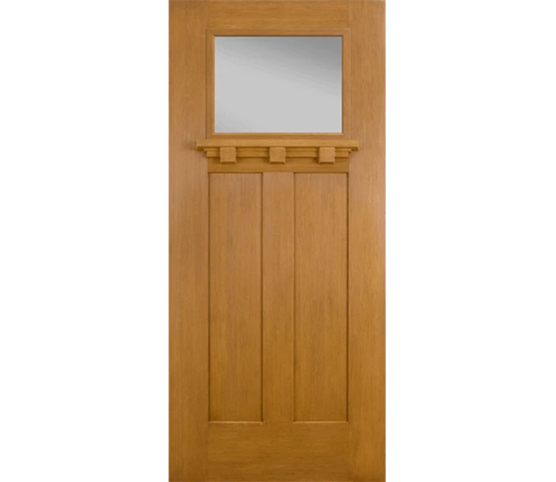 Long Island Craftsman Light Fiberglass Entry Door